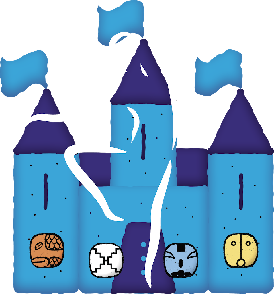 Castillo Sticker Azul Castillo Azul | MayanKin