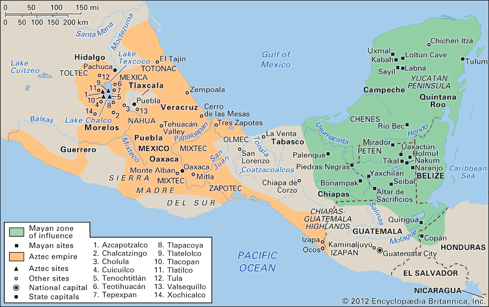 ancient maya civilization map